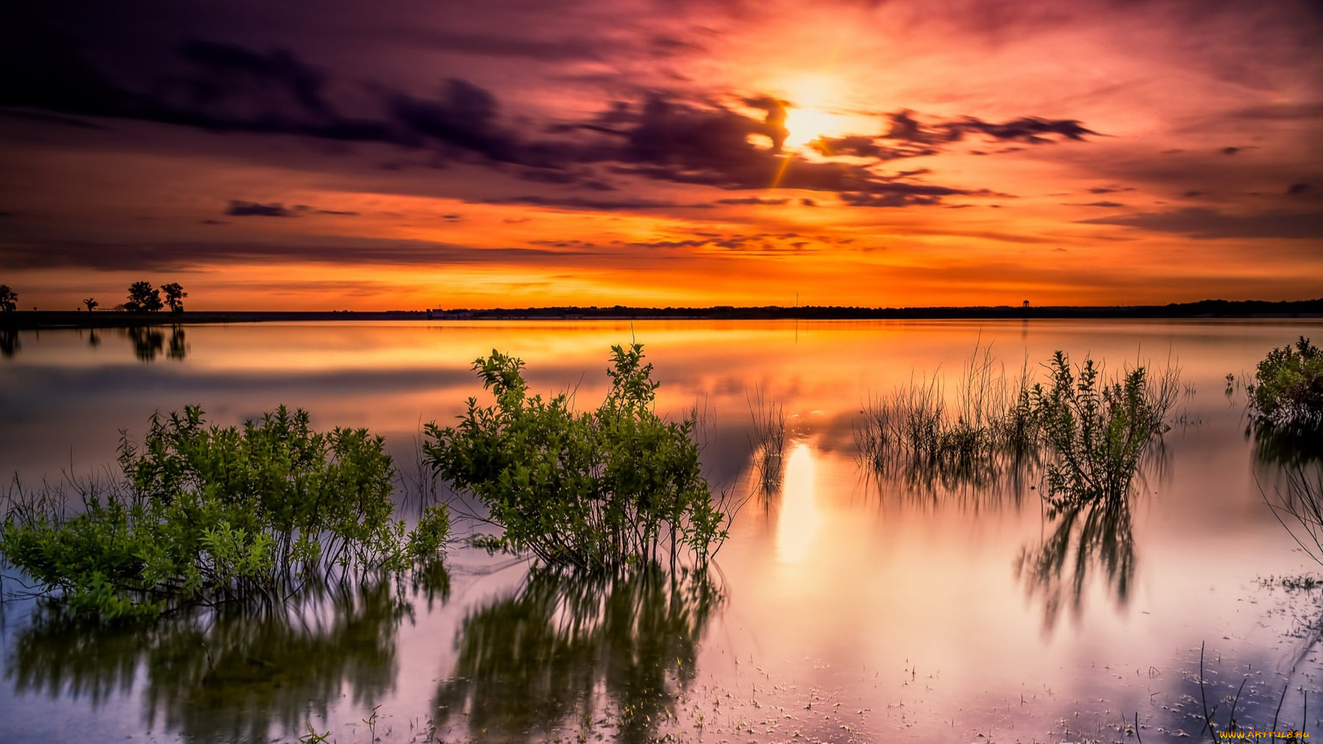 sunset at benbrook lake, texas, , , , sunset, at, benbrook, lake